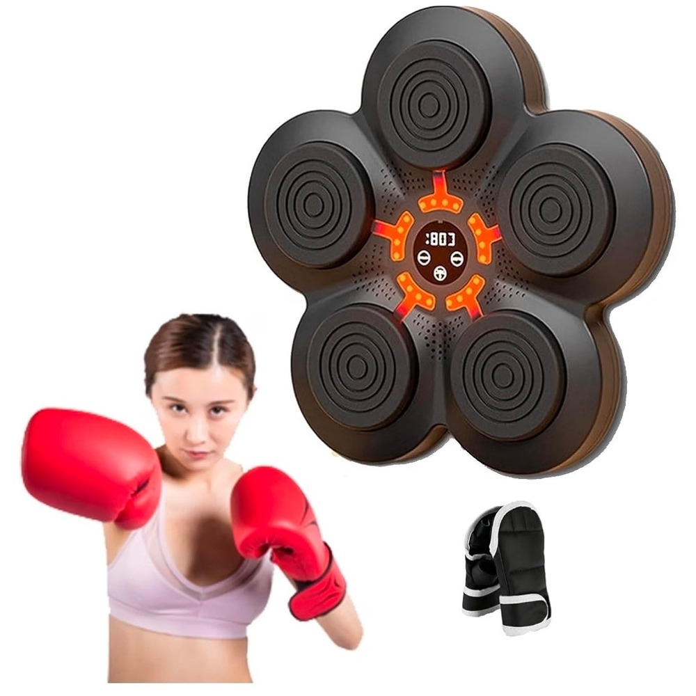 Smart Music Boxing Machine Bluetooth Wall Target Training Exercise w/Gloves